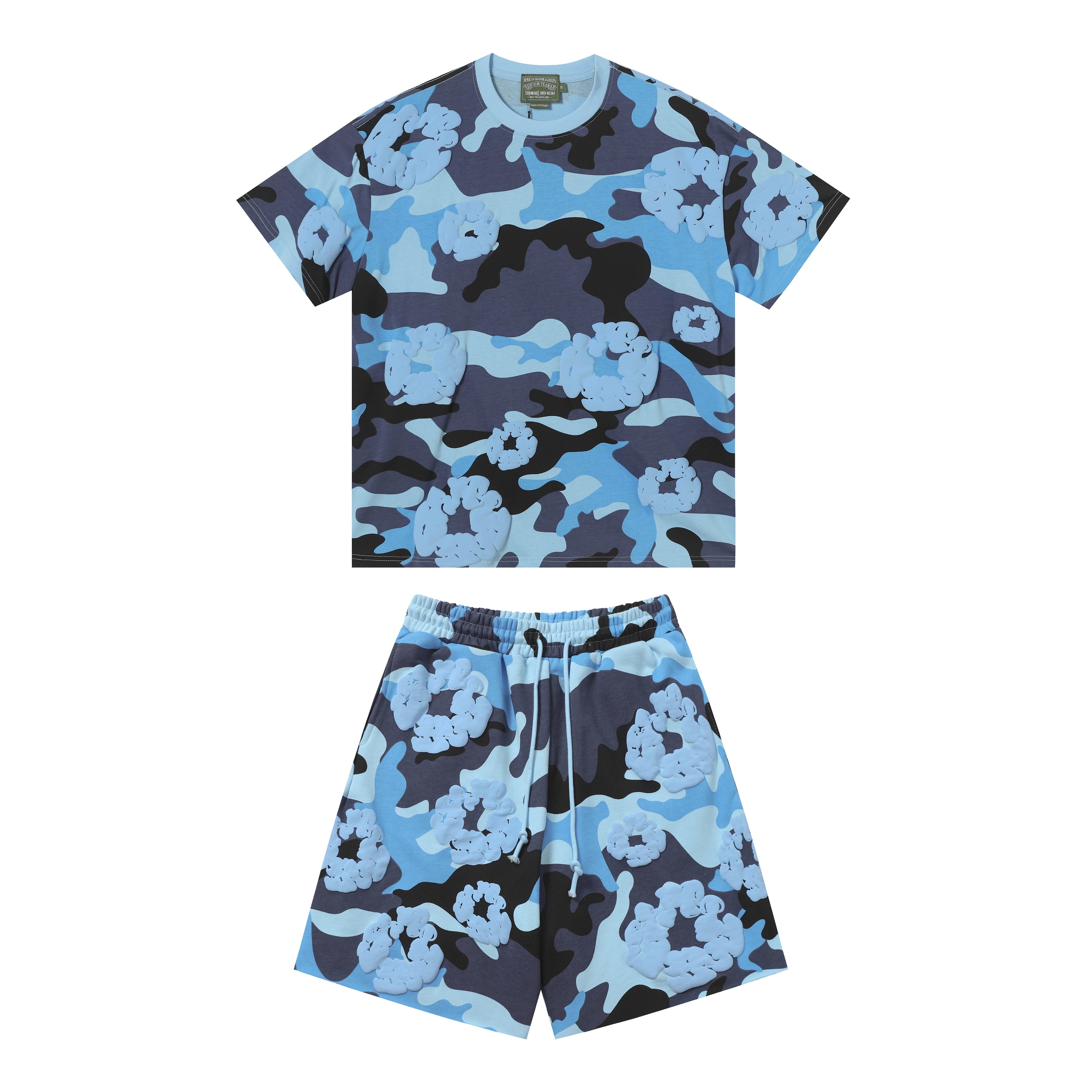 Denim Tears Short Set - Camo Blue
