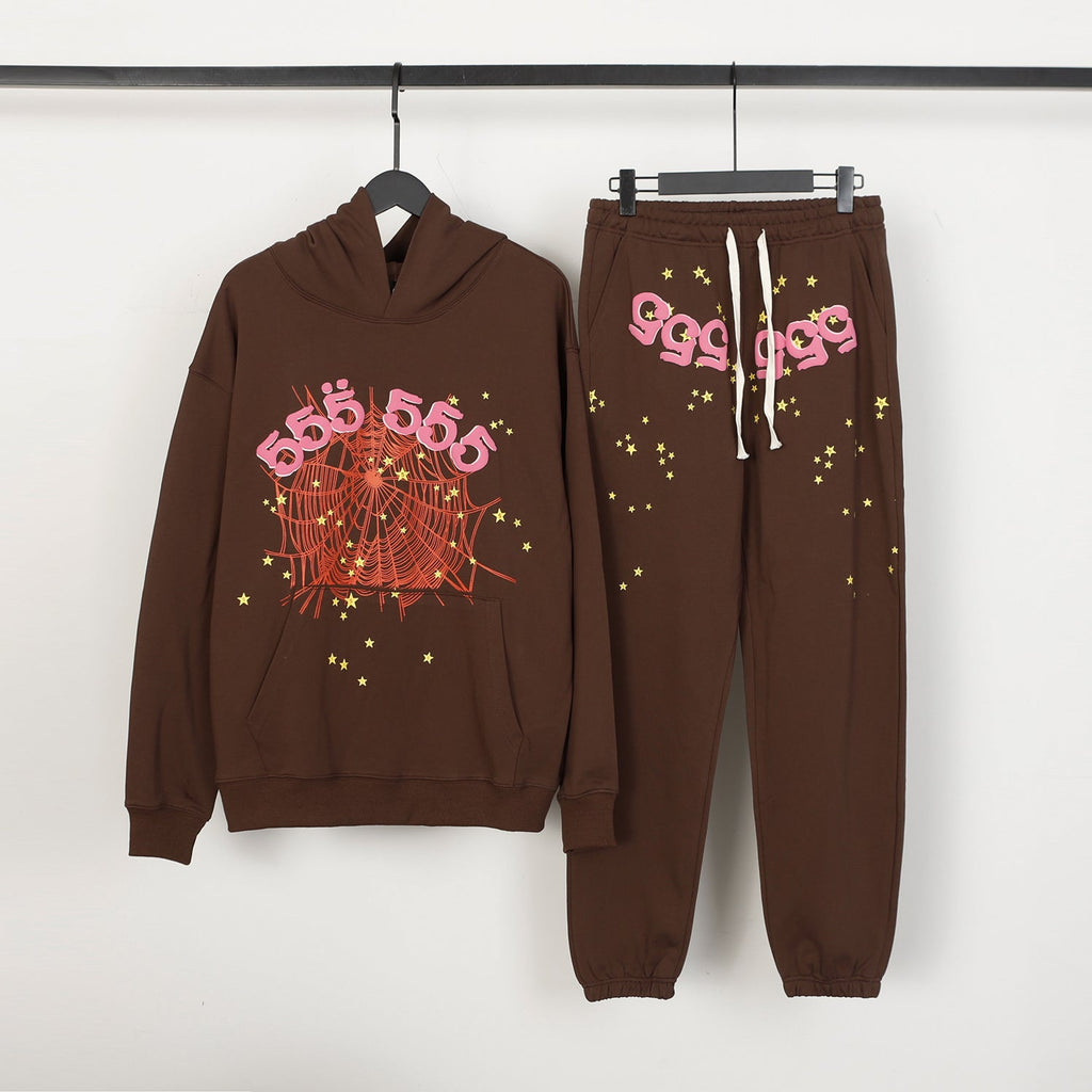 SP5DER 555 WEB Tracksuit “Brown"