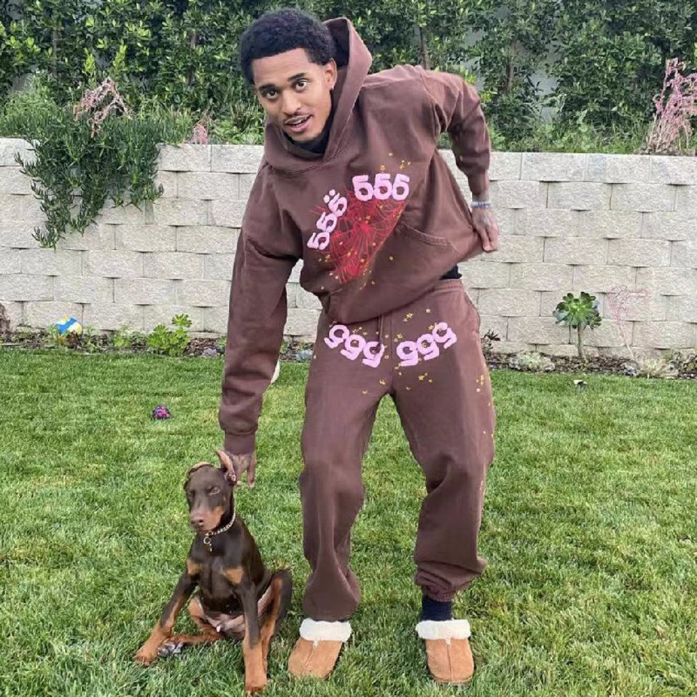 SP5DER 555 WEB Tracksuit “Brown"